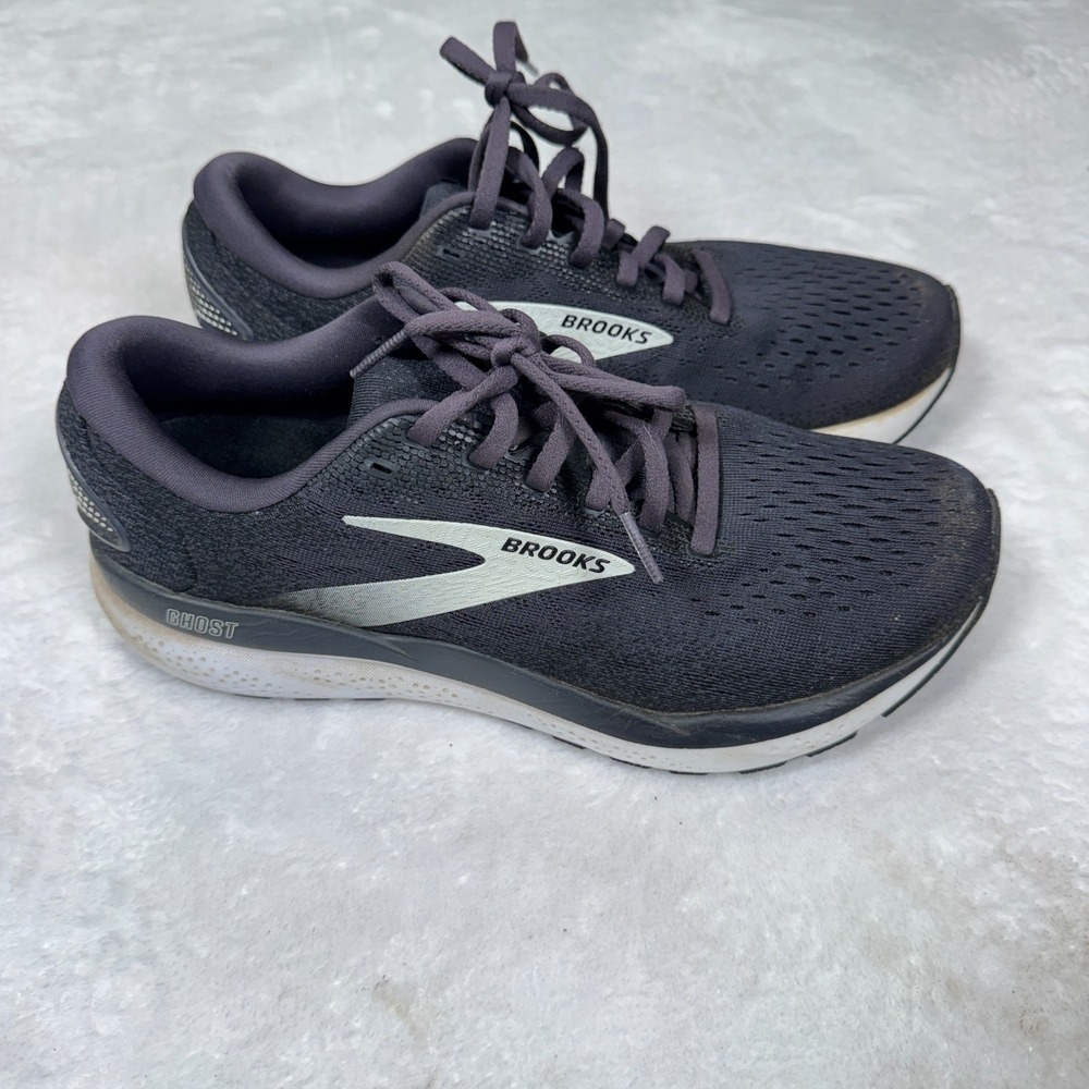 Brooks Ghost 16 120407-1B-090 Sneakers Women's US 9.5B Black Gray Running Shoes